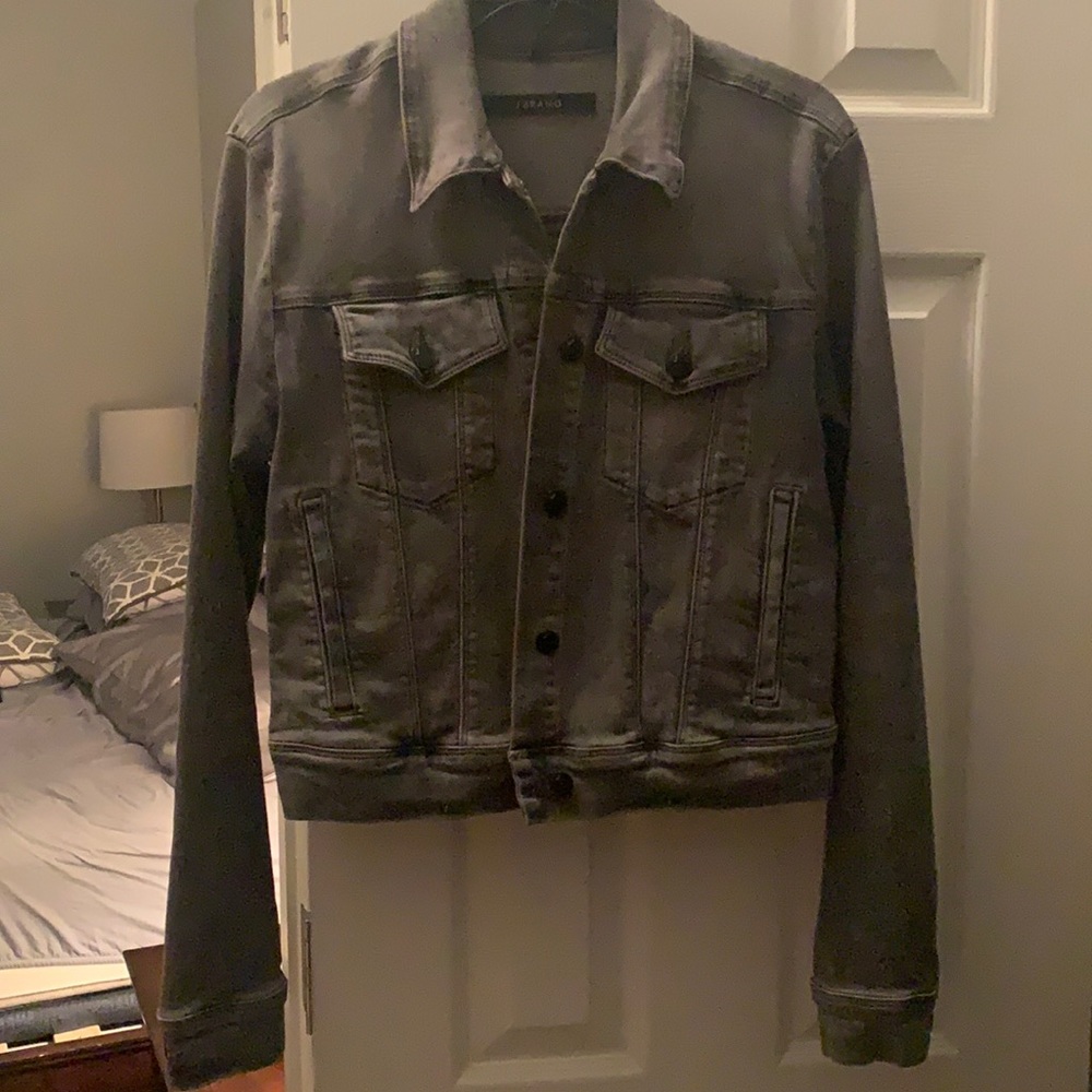 J Brand Harlow Jacket. Jean with elastomultiester. Earl grey.  Like new!